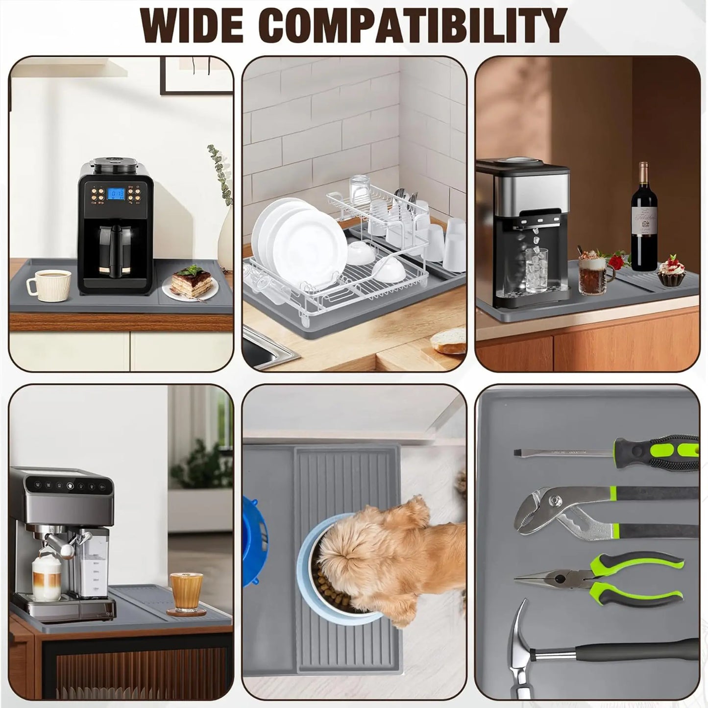 2-in-1 Silicone Coffee Bar Drying Mat