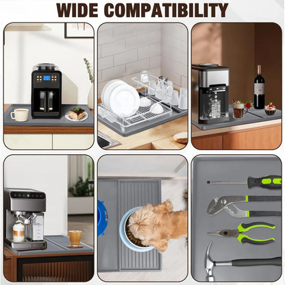 2-in-1 Silicone Coffee Bar Drying Mat