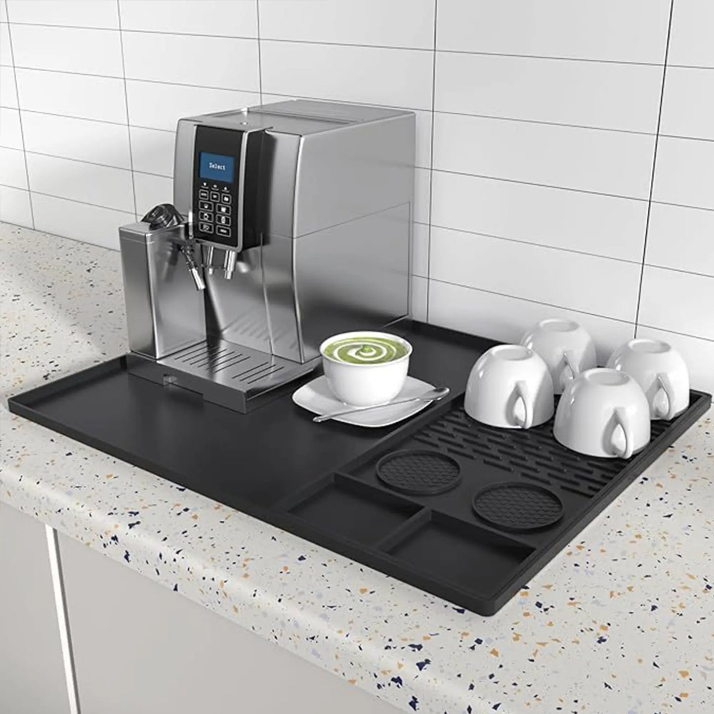 2-in-1 Silicone Coffee Bar Drying Mat
