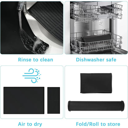 2-in-1 Silicone Coffee Bar Drying Mat