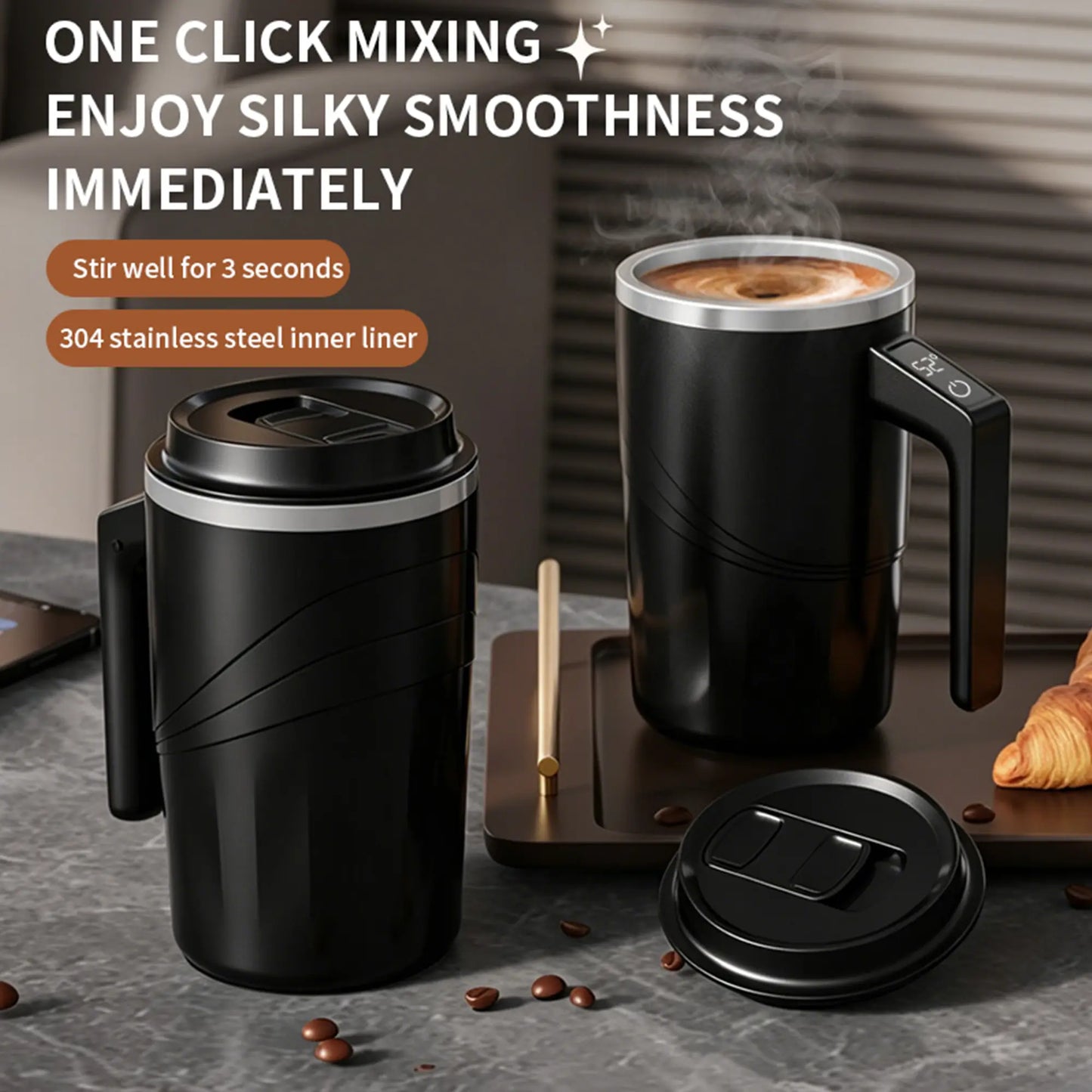400ml Self Stirring Stainless Steel Mug